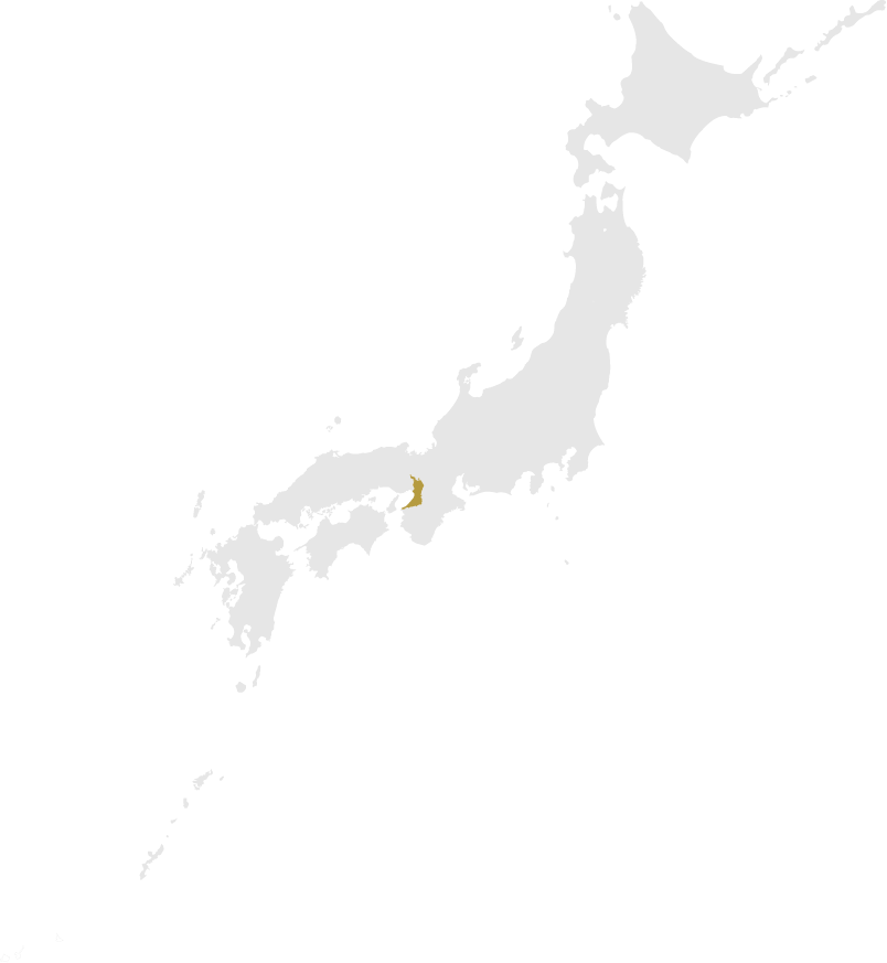 日本地図の背景画像です。大阪に金色が塗られています。